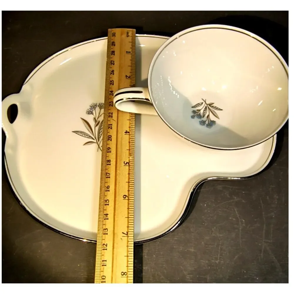1559. Noritake China Snack Plate Set Bessie 5788